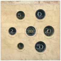 2005. 1Ft-100Ft (7xklf) forgalmi sor szettben + 2005. 10Ft "József Attila", a belső tok ra...