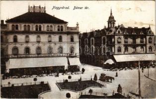 1918 Nagyvárad, Oradea; Bémer tér, Pannonia szálloda, Emke kávéház / square, hotel, cafe (kis szakadás / small tear)