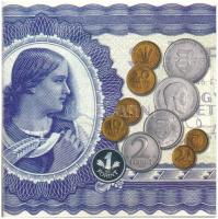 2006. 1Ft-100Ft (7xklf) forgalmi sor szettben + 1946. 1Ft Ag "Hatvanéves a Forint" utánver...