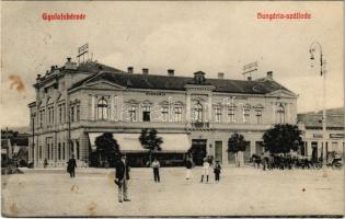 1911 Gyulafehérvár, Alba Iulia; Hungária szálloda, Takarékpénztár, Gruninger üzlete / hotel, savings bank, shops (fl)