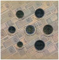 2002. 1Ft-100Ft (7xklf) + 100Ft "Kossuth" forgalmi sor szettben T:BU belső tok ragasztása ...