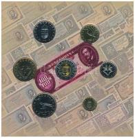 2002. 1Ft-100Ft (7xklf) + 100Ft "Kossuth" forgalmi sor szettben T:BU belső tok ragasztása ...