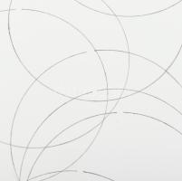 Vera Molnár (1924-): Megszakadt körök. Kompozíció. Ceruza-papír. Jelezve jobbra lent: VM 05-16. 49x3...