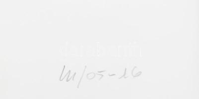 Vera Molnár (1924-): Megszakadt körök. Kompozíció. Ceruza-papír. Jelezve jobbra lent: VM 05-16. 49x3...