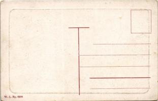 Kassa, Kosice; Fő utca és szökőkút, piac. W.L. Bp. ./ main street, fountain, market (kopott sarok / ...