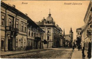 1919 Kassa, Kosice; Kossuth Lajos utca. Vasúti levelezőlapárusítás 190-1918. / street (EK)
