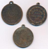 1894. "Kossuth Lajos / Dicső korszak lánglelkű alkotója" bronz emlékmedál füllel (29mm) + ...
