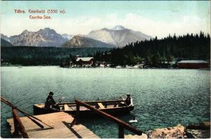 Tátra, Vysoké Tatry; Csorbató, csónak. Cattarino S. 244. 1907. / Strbské pleso / lake, boat (fl)