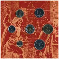 2001. 1Ft-100Ft (7xklf) forgalmi sor szettben, "Magyarország pénzérméi" sorozat, belső tok...