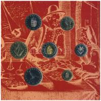 2001. 1Ft-100Ft (7xklf) forgalmi sor szettben, "Magyarország pénzérméi" sorozat, belső tok...