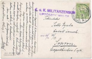 1915 Liptószentmiklós, Liptovsky Mikulás; Vármegyeház, Divatáruház üzlete / county hall, shop (EK)