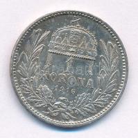 1916KB 1K Ag "Ferenc József" T:XF Adamo K5.1