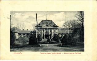 1911 Pöstyén, Piestany; Ferenc József gyógyfürdő. W.L. Bp. 4388. 1910. Schultz Paula kiadása / spa (EK)