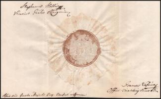1842 Kollár István (1764-1844) királyi tanácsos, kanonok, választott püspök által aláírt levél, vias...