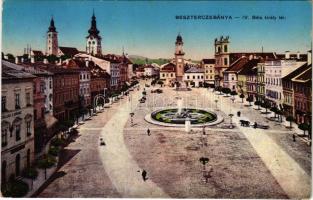 1916 Besztercebánya, Banská Bystrica; IV. Béla király főér, Szálloda a rákhoz. Machold F. kiadása / hotel, square (EK)