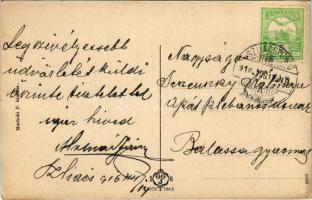 1916 Besztercebánya, Banská Bystrica; IV. Béla király főér, Szálloda a rákhoz. Machold F. kiadása / ...