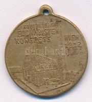 Ausztria / Bécs 1912. XXXIII. Nemzetközi Eucharisztikus Kongresszus bronz medál (33mm) T:VF Austria / Wien 1912. 23th International Eucharistic Congress bronze medallion (33mm) C:VF