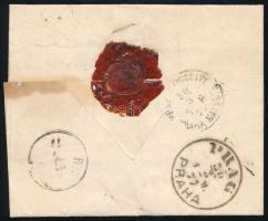 1877 5kr levélen "SEPSI-SZ-GYÖRGY" - Prága