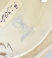 Dresden talpas kínálótál, jelzett, kopásokkal, m: 8,5 cm