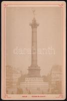 cca 1870 3 db francia városképes keményhátú fotó Marseille, Cluny, Paris, 16,5x11 cm