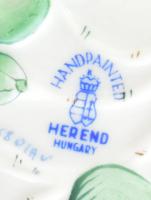 Herendi Apponyi mintás leveles cukortartó, jelzett, kopásokkal, d: 10,5 cm