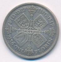 Nagy-Britannia 1936. 1Fl Ag "V. György" T:F Great Britain 1936. 1 Florin Ag "George V...