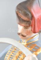 Herendi Hadik huszár, tervező: Kisfaludy Strobl Alajos. Színesen festett porcelán. Kopott. Jelzett. ...