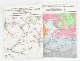 1976 Hosszúhetény földtani és észlelési térképe, 1:10 000, 2 db