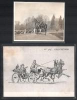 cca 1863 Mezőhegyes, királyi Ménes Intézet részére írt 3 db levél + egy későbbi fotó és képeslap Lót...