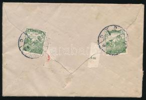 1918 Ajánlott levél 5 bélyeggel (2 sérült)