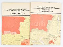 1966 Pilisszentlélek földtani és észlelési térképe, 1:10 000, 2 db