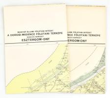 1973 Esztergom délnyugat földtani és észlelési térképe, 1:10 000, 2 db