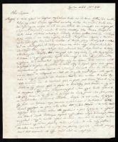 1841 Gyula, levél Kleblovszky Lajoshoz