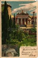 1899 (Vorläufer) Fiume, Rijeka; Tersatto / Trsat. Kuenstlerpostkarte No. 1121. von Ottmar Zieher litho s: Raoul Frank (b)