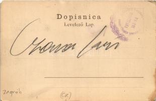 Zagreb, Zágráb; Drz. kolodvor sa juzne strane / railway station, train (EM)