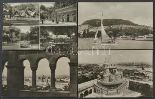 Kb. 88 db MODERN magyar fekete-fehér retro város képeslap / Cca. 88 modern black and white Hungarian town-view postcards