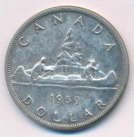 Kanada 1959. 1$ Ag "II. Erzsébet" T:XFCanada 1959. 1 Dollar Ag "Elizabeth II" C:...