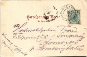 Bozí Pozehnání, Segen Gottes, Segengottes (Zastávka); Bahnhof / railway station. Art Nouveau, floral...