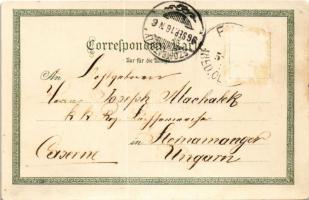 1896 (Vorläufer!) Göttweig, Benedictine monastery. Verlag v. Franz Pölzl Art Nouveau, floral, litho ...