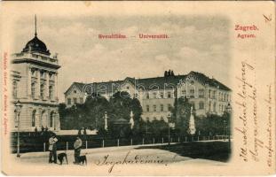 1900 Zagreb, Zágráb; Sveuciliste / Universität / university (Rb)