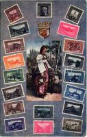 Briefmarken aus Bosnien u. Hercegovina / Set of Bosnian stamps, Bosnian folklore (EK)