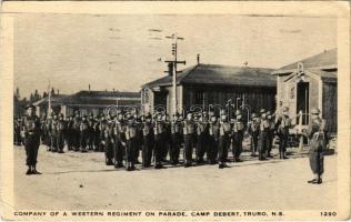 1943 Camp Debert (Nova Scotia), Company of a Western Regiment on Parade. Canadian military (EB)