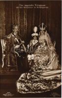 Das ungarische Königspaar mit dem Kronprinzen im Krönungsornat / IV. Károly, Zita és Habsburg Ottó trónörökös / Charles I of Austria, Zita and Otto