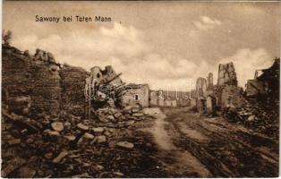 1916 Sawony bei Toten Mann / WWI German military, ruins (kis szakadás / small tear)