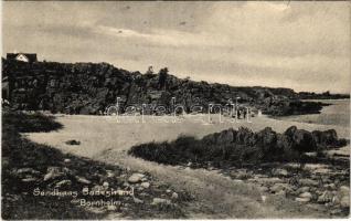 1911 Bornholm, Sandkaas Badestrand / beach (EK)