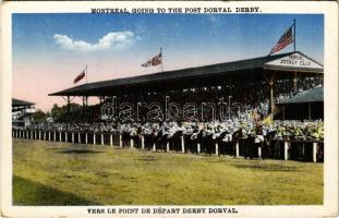 1937 Montreal, Going to the Post Dorval Derby, Dorval Jockey Club, horse race (EK)