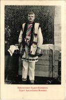 1912 Bukowinaer-Typen-Rumänen / Tipuri bucovinene-Romani / Román népviselet Bukovinából / Romanian folklore from Bucovina. Verl. S. W. Photogr. Ch. A. Mayer (Czernowitz) (EK)