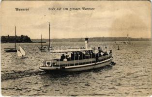 Berlin, Blick auf den grossen Wannsee / lake, steamshp (fl)