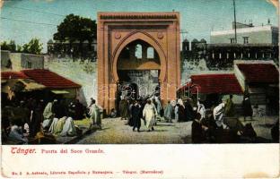 1909 Tangier, Tanger; Puerta del Soco Grande / market, gate (Rb)