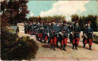 L'Armée Francaise, Infanterie, Une Section en Marche / French military, infantry marching (EK)